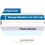 Enter the name or phone number of the contact into the Search field.