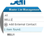 The search results will appear in the Master-List Management tab.