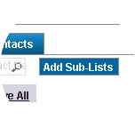 The contact can be assigned to other sub-lists using the Add Sub-Lists option.