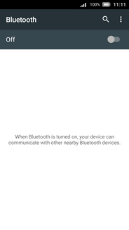 If Bluetooth is off, touch the Bluetooth switch to turn it on.