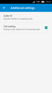 The Caller ID setting has been changed.
