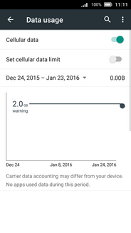 Touch Set cellular data limit.