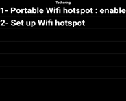 The portable Wi-Fi hotspot is now active. Other devices can connect to it using your network name (step 9) and password (step 13).