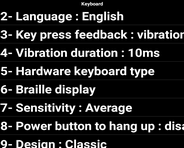 The keyboard setting has been changed.