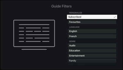 Select and click on the desired filters. The checkmark indicates which filters have been applied.