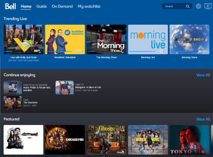 From the Home or On Demand sections, click the show or movie you want to add to your list.
