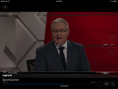 When watching a program, touching CC will enable closed captions for the video being watched.