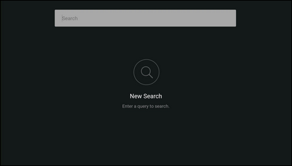 Select the search box with the remote to bring up the keyboard.