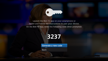 A 4-digit code will appear on your TV screen.