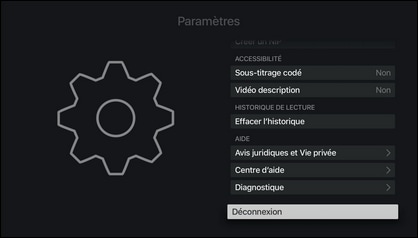 À lʼaide du pavé tactile de la télécommande, faites défiler jusqu’à la section ACCESSIBILITÉ.