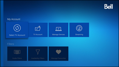 Scroll down to the My Account section.
