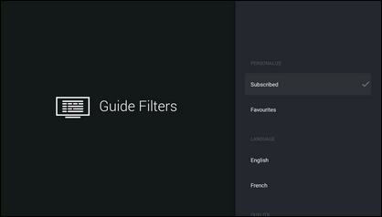 Select the desired filters. The checkmark indicates which filters have been applied.