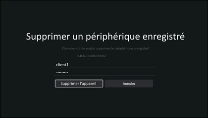 Saisissez votre mot de passe pour confirmer, puis sélectionnez Supprimer l
