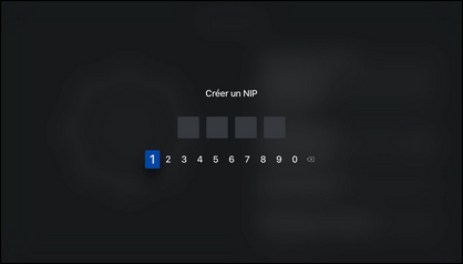 Entrez le NIP (numéro dʼidentification personnel) désiré.