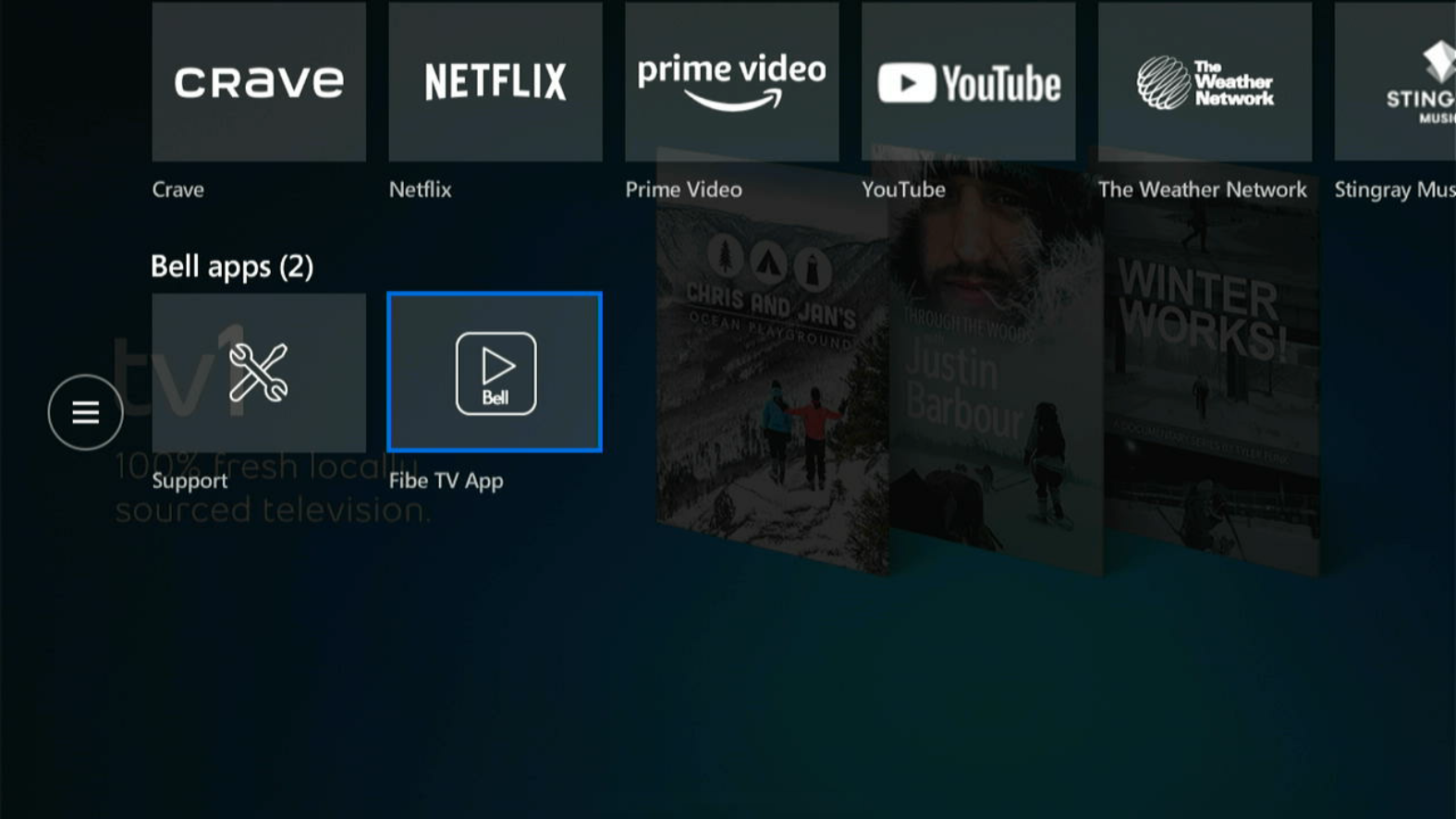 From the App launcher, select the Fibe Remote app.