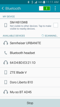 note 4 bluetooth battery status