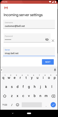 How To Set Up Bell Email On My Google Smartphone