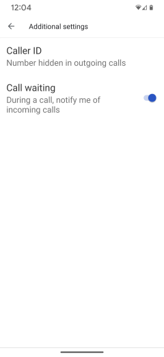The caller ID option has been changed.