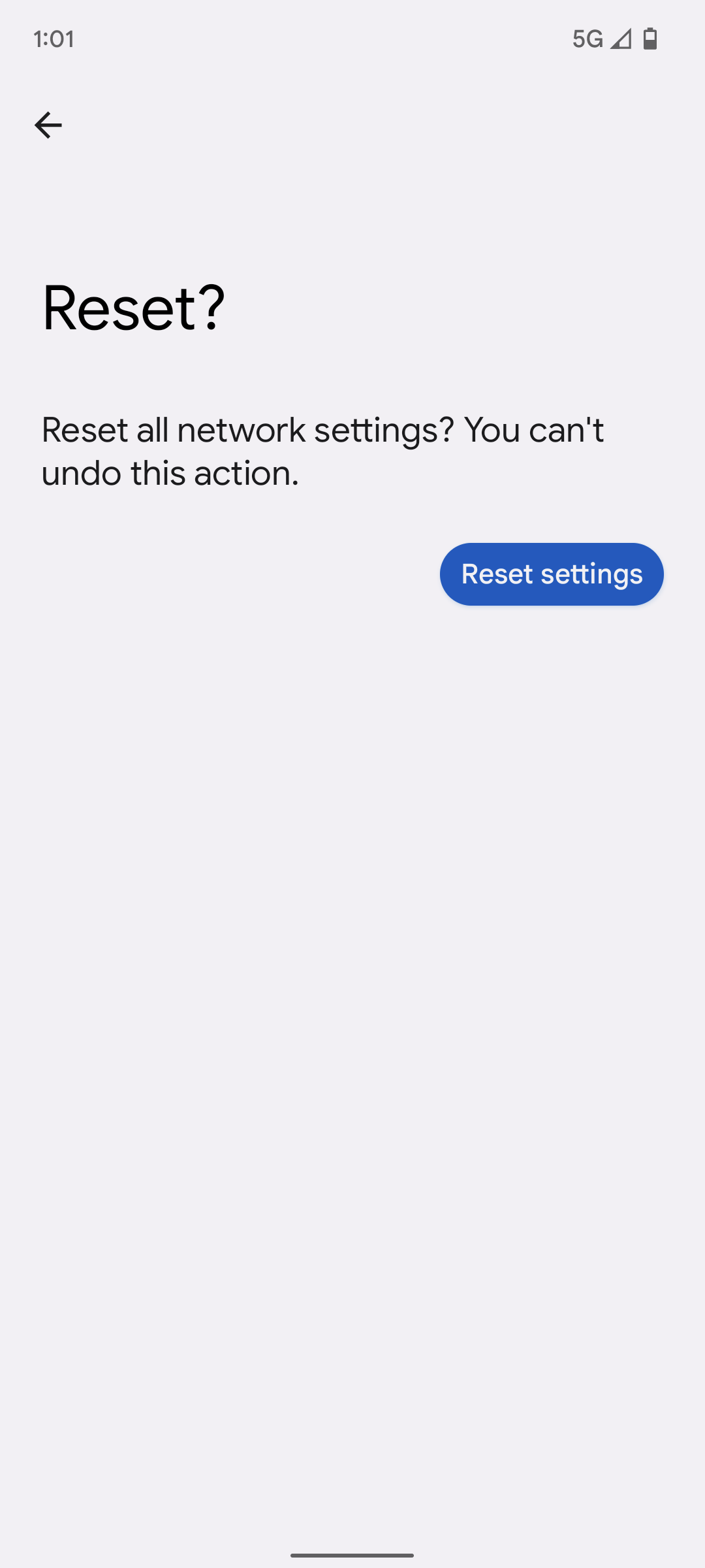 Touch Reset settings again.