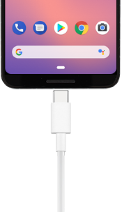Connect your Google smartphone to the computer using the USB cable.