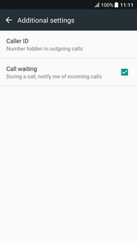The caller ID setting has been changed.