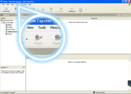 In Outlook Express, click Tools.