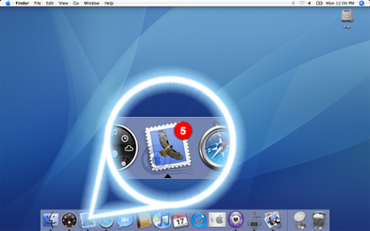 In Mac OS 10.4, click Mail.