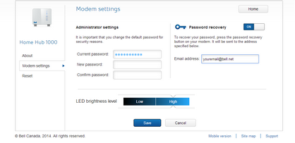 Type the current admin password in Current password.