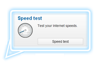 Scroll to the bottom and click Speed test.