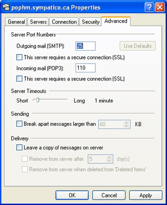 Under Outgoing mail (SMTP), select This server requires a secure connection (SSL).