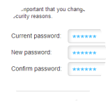 Re-type the new password in Confirm password field.