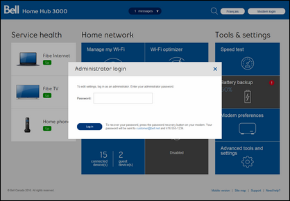 How To Retrieve The Administrator Password On My Home Hub 3000 Modem