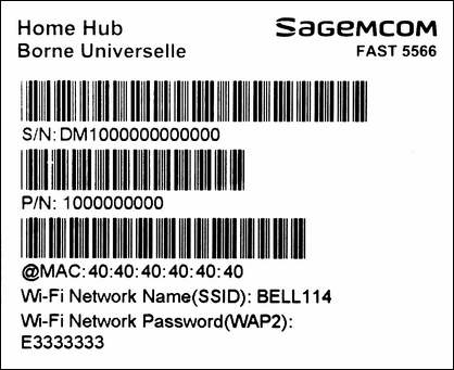 password on the Home Hub 3000 modem