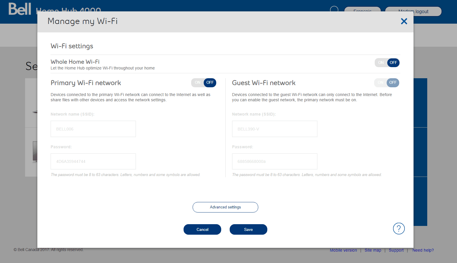 Click on Fibe Internet.