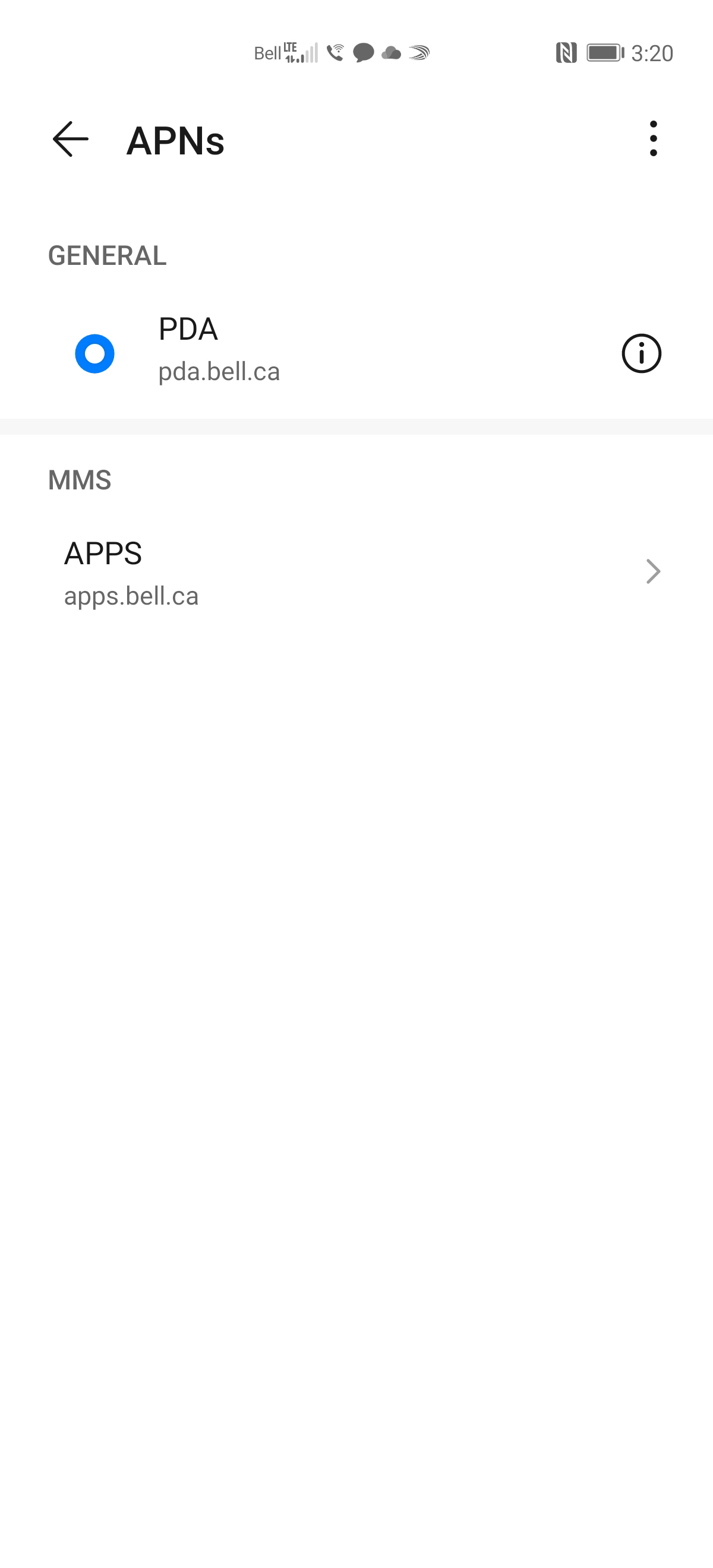 Touch the Menu icon.