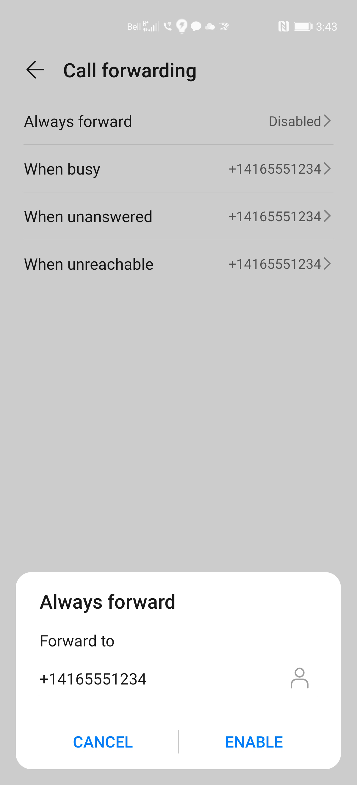 Enter the phone number.