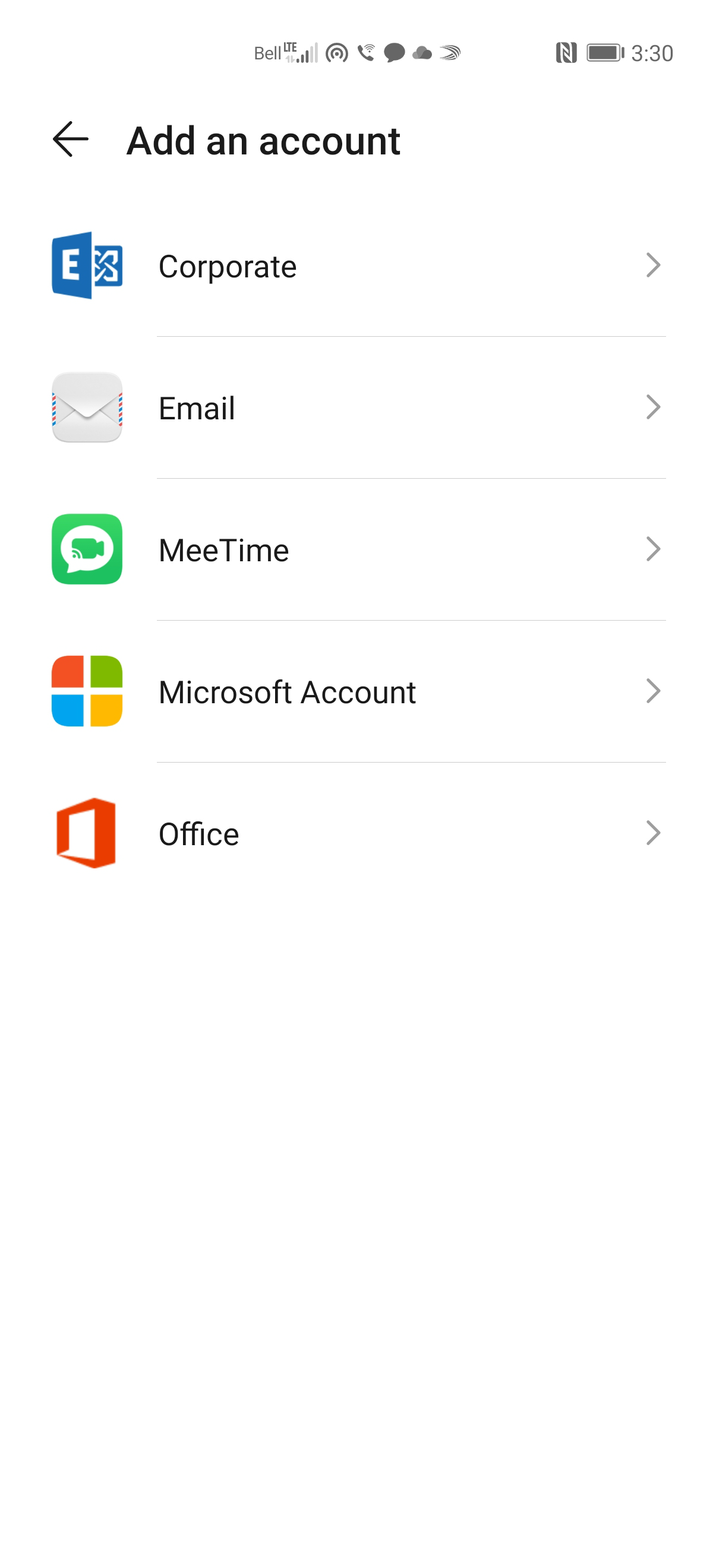 Scroll to and touch Personal (IMAP).
