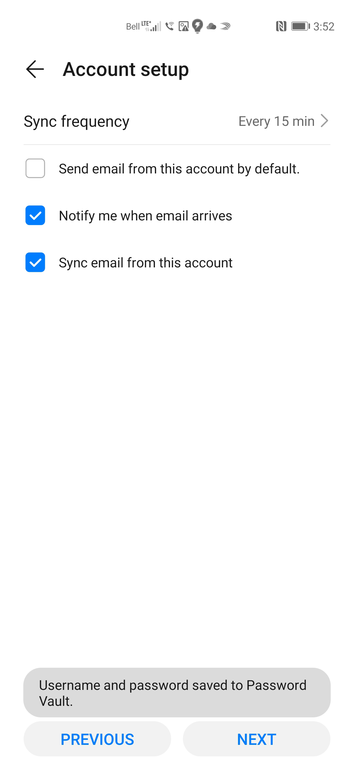 Touch Personal (IMAP).