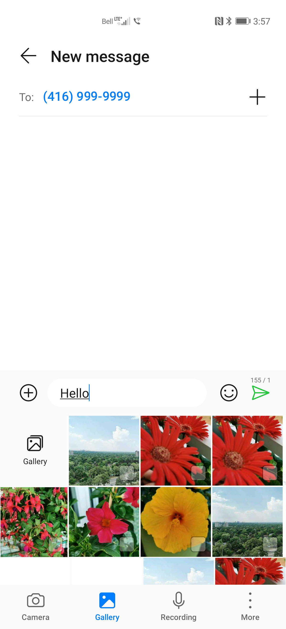 Touch the desired photo(s).