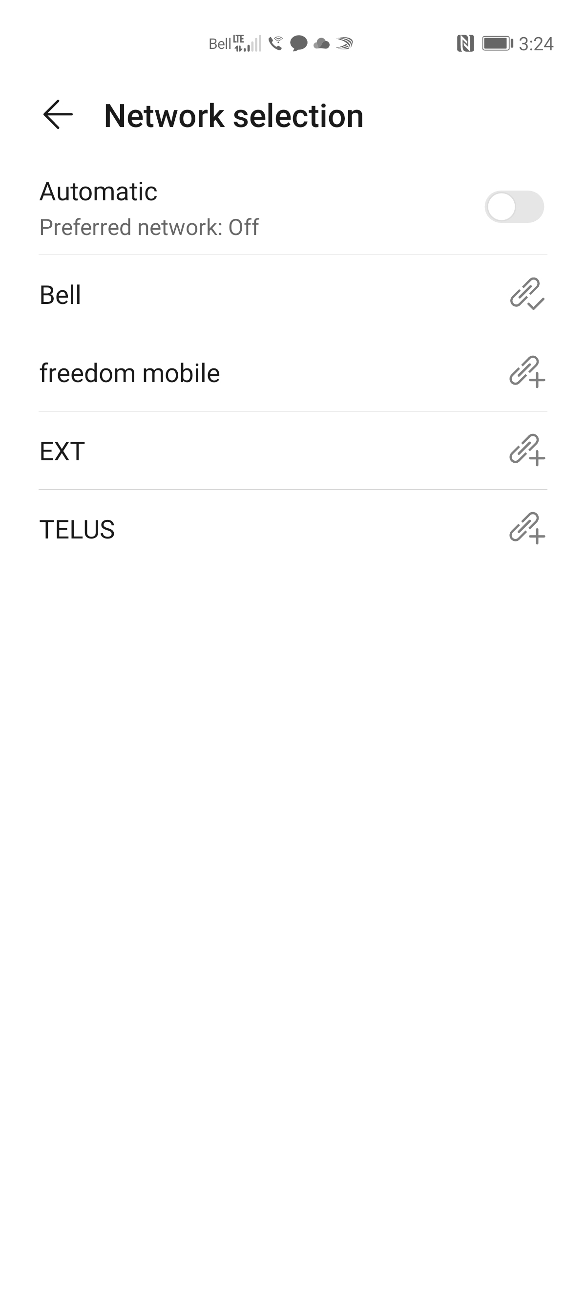 The available networks will be listed.Select the network you want to use.