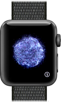 Hold the Apple Watch face up to the camera with the animation on the Apple Watch in the centre of the viewfinder on your iPhone.
