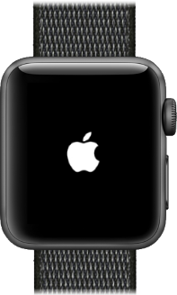 To turn on your Apple Watch, press and hold the side button until the Apple logo appears.