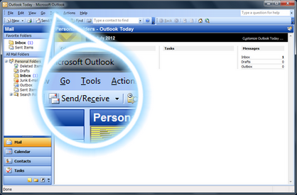 In Outlook 2003 click Tools.