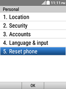 Select Reset phone.