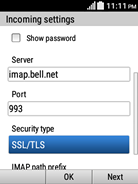 Ensure the security type is set to SSL/TLS.