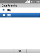 Select the desired option, e.g., Off.