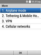 Airplane mode has been turned on.