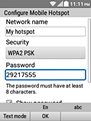 Enter a password for the hotspot.