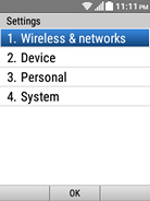 Select Wireless & networks.