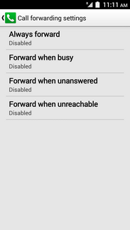 Select a forwarding option (e.g., Forward when unanswered).